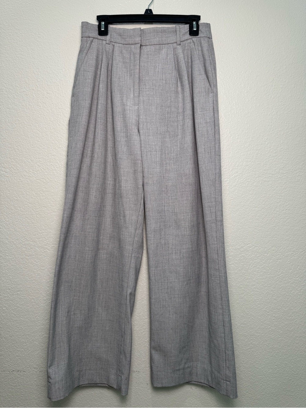 Abercrombie Sloane Tailored Pants 30 10 Gray Wide Leg High Rise Pleated Womens